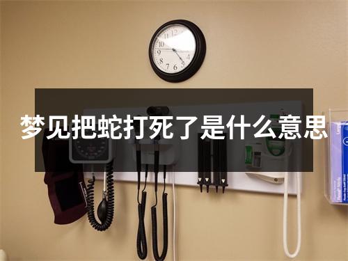 梦见把蛇打死了是什么意思