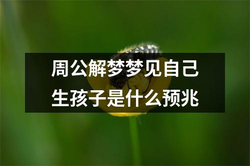 周公解梦梦见自己生孩子是什么预兆