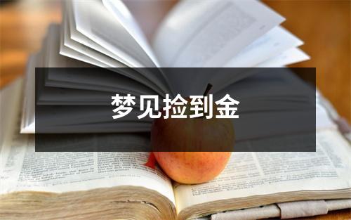 梦见捡到金