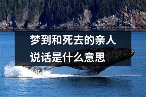 梦到和死去的亲人说话是什么意思