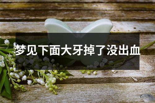 梦见下面大牙掉了没出血