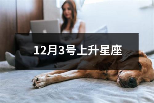 12月3号上升星座