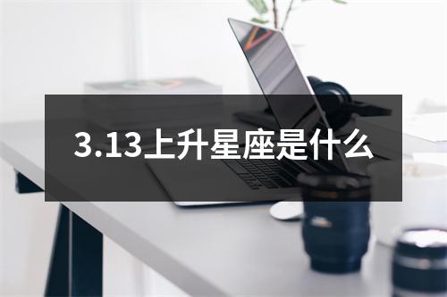 3.13上升星座是什么