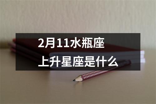 2月11水瓶座上升星座是什么