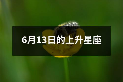 6月13日的上升星座