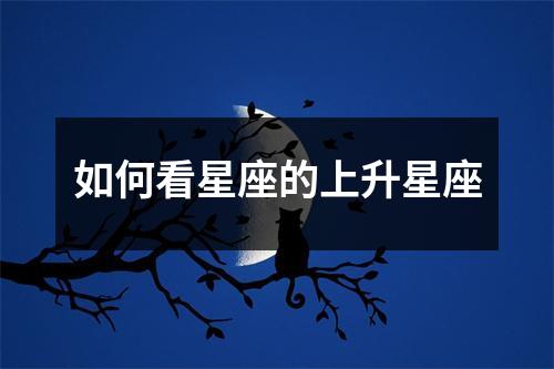 如何看星座的上升星座