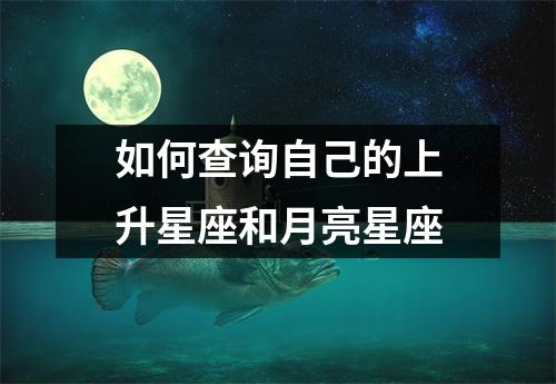 如何查询自己的上升星座和月亮星座