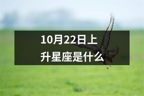 10月22日上升星座是什么