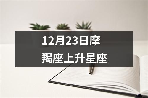 12月23日摩羯座上升星座