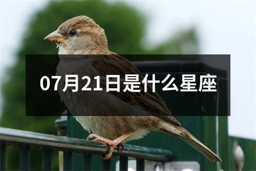 07月21日是什么星座