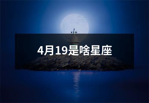 4月19是啥星座