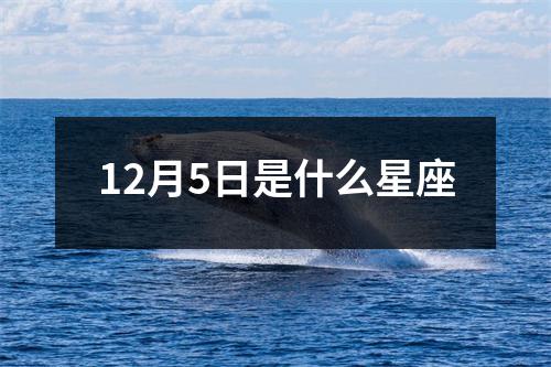 12月5日是什么星座