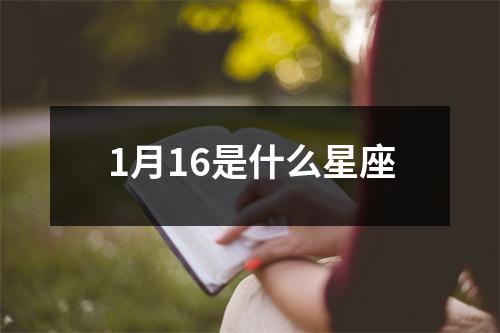 1月16是什么星座