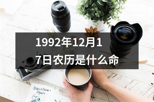 1992年12月17日农历是什么命