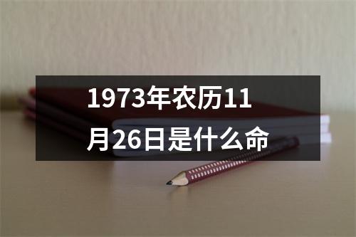 1973年农历11月26日是什么命