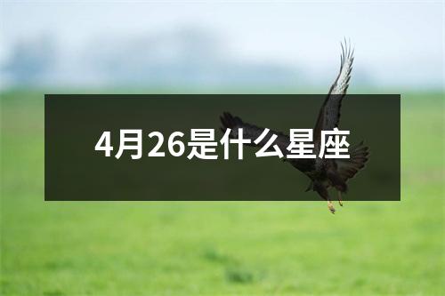 4月26是什么星座