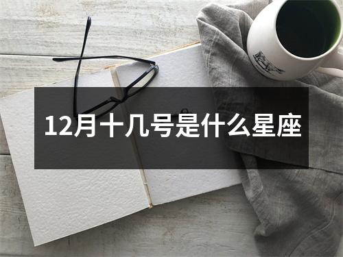 12月十几号是什么星座