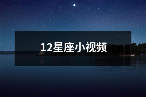 12星座小