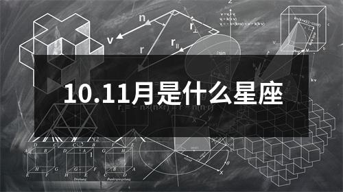 10.11月是什么星座