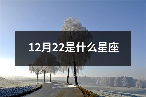 12月22是什么星座