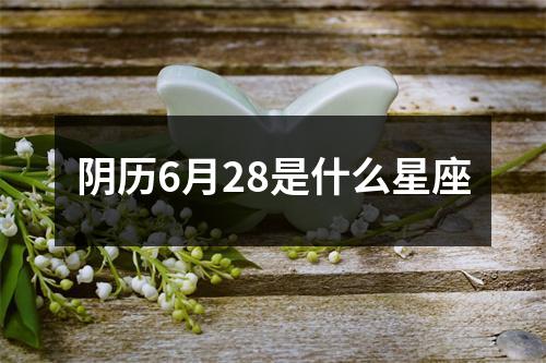 阴历6月28是什么星座