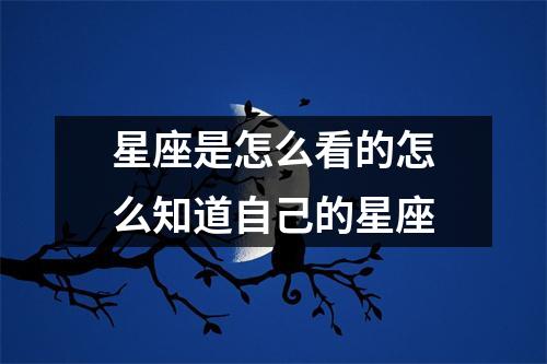 星座是怎么看的怎么知道自己的星座