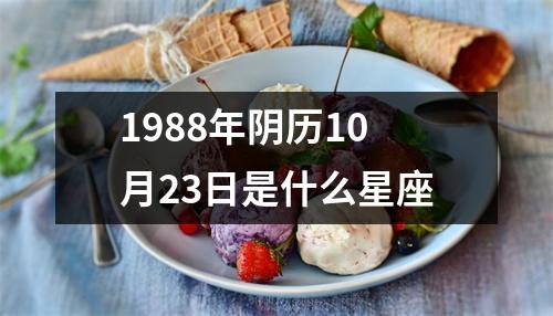 1988年阴历10月23日是什么星座