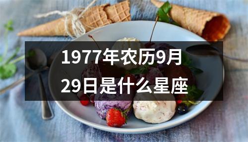 1977年农历9月29日是什么星座