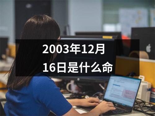 2003年12月16日是什么命