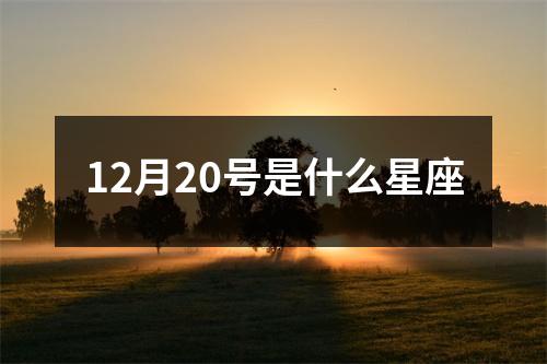 12月20号是什么星座