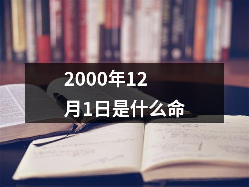 2000年12月1日是什么命