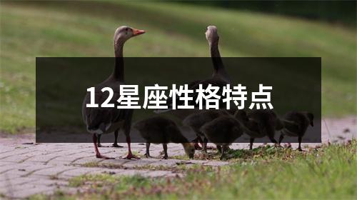 12星座性格特点