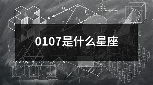 0107是什么星座