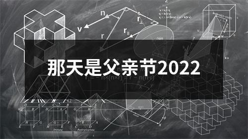 那天是父亲节2022