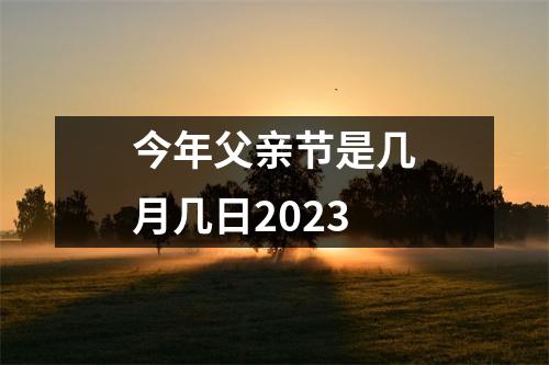 今年父亲节是几月几日2023