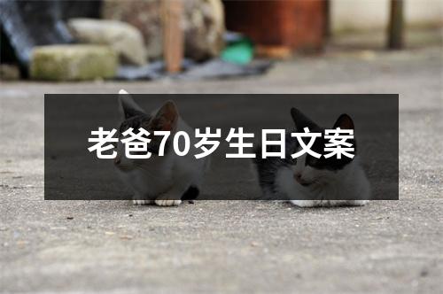 老爸70岁生日文案