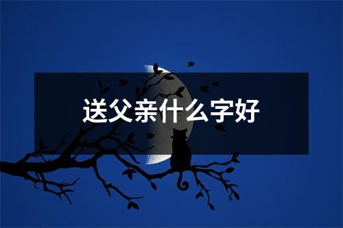 送父亲什么字好