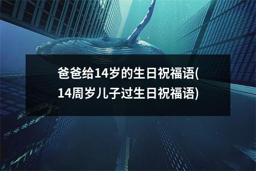 爸爸给14岁的生日祝福语(14周岁儿子过生日祝福语)