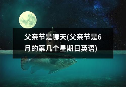 父亲节是哪天(父亲节是6月的第几个星期日英语)