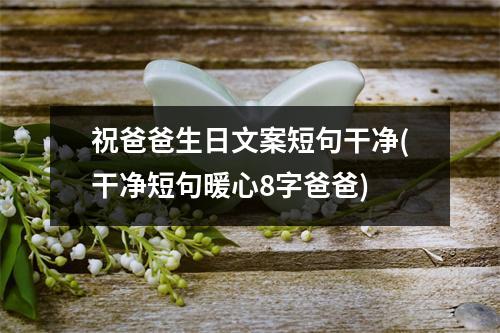 祝爸爸生日文案短句干净(干净短句暖心8字爸爸)