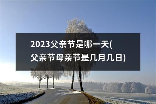 2023父亲节是哪一天(父亲节母亲节是几月几日)