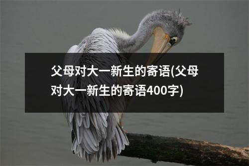 父母对大一新生的寄语(父母对大一新生的寄语400字)