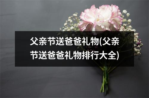 父亲节送爸爸礼物(父亲节送爸爸礼物排行大全)