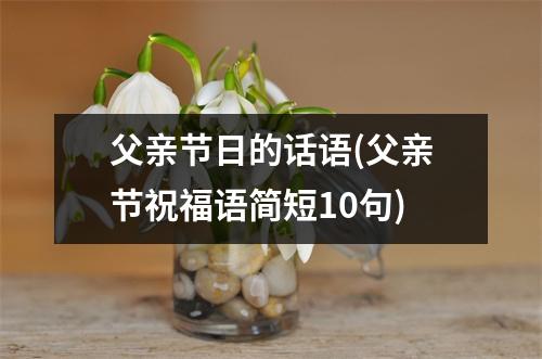 父亲节日的话语(父亲节祝福语简短10句)