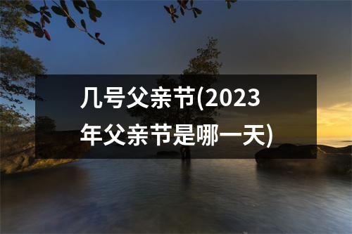 几号父亲节(2023年父亲节是哪一天)