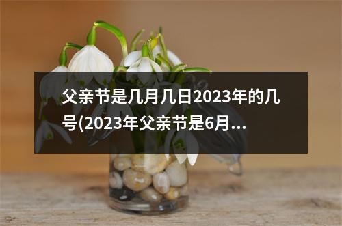 父亲节是几月几日2023年的几号(2023年父亲节是6月的哪一天)