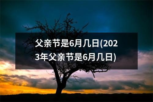 父亲节是6月几日(2023年父亲节是6月几日)