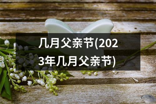 几月父亲节(2023年几月父亲节)