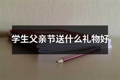 学生父亲节送什么礼物好