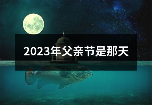 2023年父亲节是那天